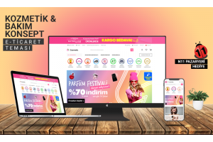 Kozmetik & Bakım & Güzellik E-Ticaret Konsepti